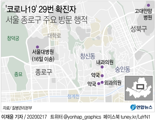 29·30번환자 병원내 전파 '촉각'…동네병원·서울대병원 방문(종합) - 2