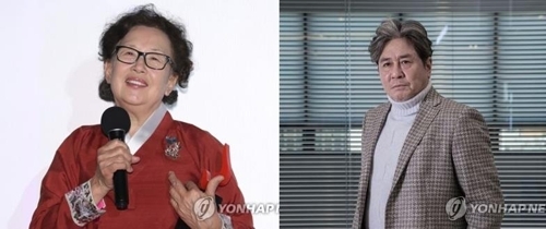 资料图片:演员罗文熙、崔岷植(韩联社)