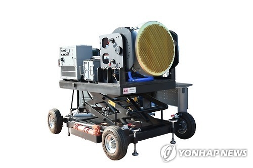 A prototype AESA radar in this file photo provided by South Korea's Agency for Defense Development (Yonhap)