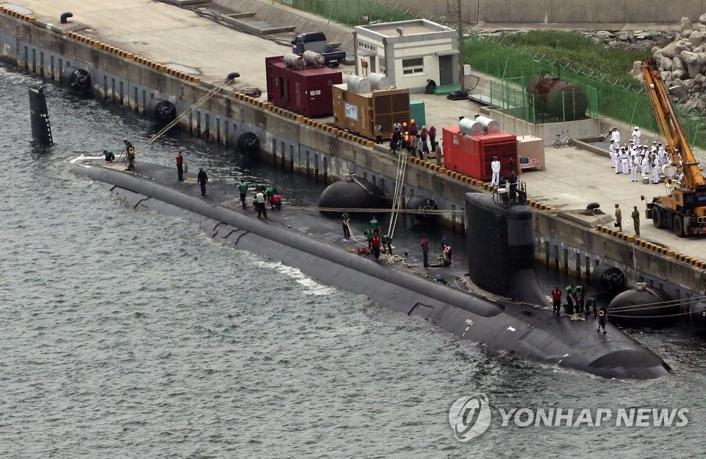 The USS Mississippi, a U.S. nuclear-powered submarine, in a file photo. (Yonhap)