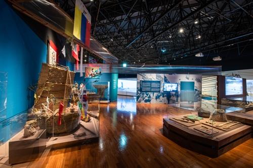 This image of the National Folk Museum of Korea's exhibition, "Miyok and Konbu: A Voyage into Maritime Cultures of Korea and Japan," is provided by the museum. (PHOTO NOT FOR SALE) (Yonhap)
