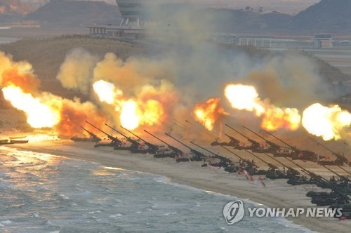 北朝鮮の砲撃訓練（資料写真）＝（聯合ニュース）