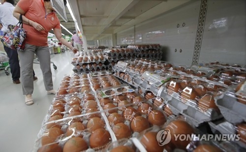 スーパーの卵売り場（資料写真）＝（聯合ニュース）
