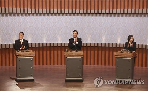 대만 대선후보 TV토론후 민진당 후보 지지율 40%대로 하락 - 2