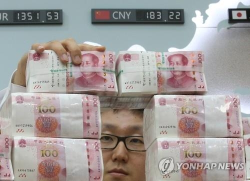 중국 위안화 가치 0.19% 절상…달러당 6.4787위안 - 2