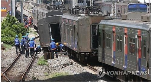 노량진역 전동차 사고는 '부상(浮上)탈선' 추정1