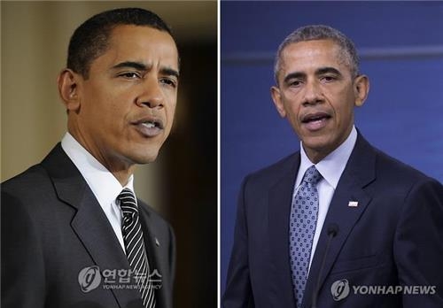 47세→55세…백악관 8년간 흰머리 늘고 살 빠진 오바마 - 2