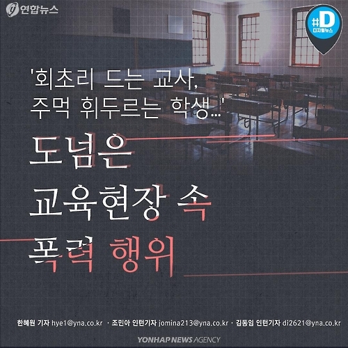 <카드뉴스> 도 넘은 교육현장 폭력 행위 - 1