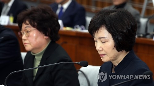 김경숙 전 이대 체육대학장(왼쪽)과 최경희 전 총장(오른쪽)