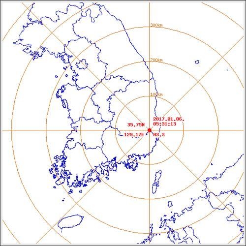 규모 3.3의 경주 여진