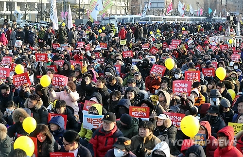 "촛불 이완 없다"…광화문으로 나온 野대선주자들, 탄핵 힘싣기 - 2