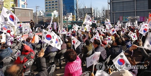 與대선주자·친박, 광화문 태극기집회 참석 - 1