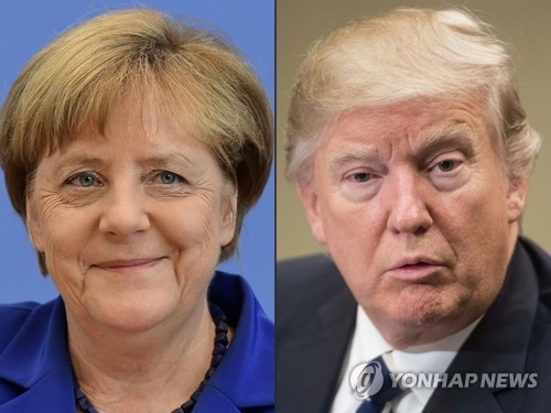 트럼프 미국 대통령과 메르켈 독일 총리