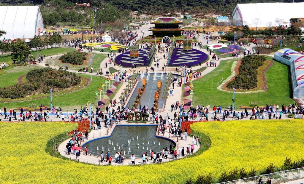 2009년 국제꽃박람회 개최당시 꽃지해안공원