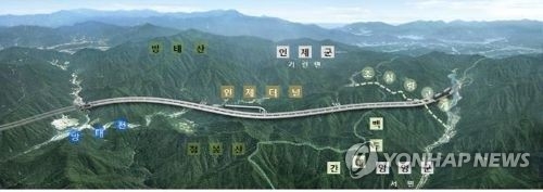 인제터널 위치도