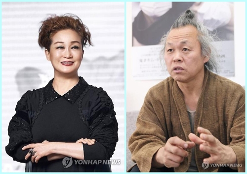 왼쪽부터 이미경 CJ그룹 부회장, 김기덕 감독