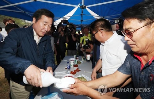 막걸리 대화하는 총리