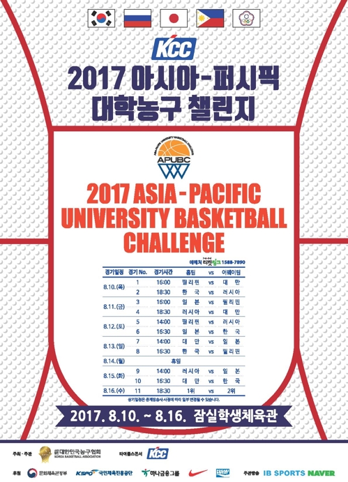 아시아-퍼시픽 대학농구 챌린지 대회 10일 개막…5개국 출전 - 1