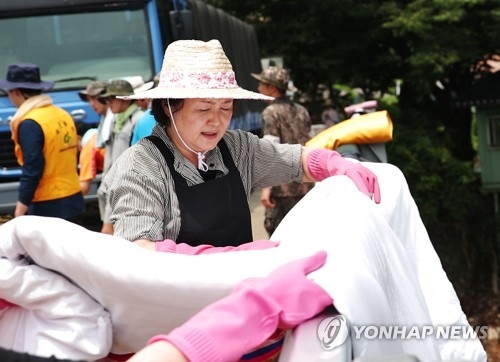 김정숙 여사 청주 수해현장 복구지원