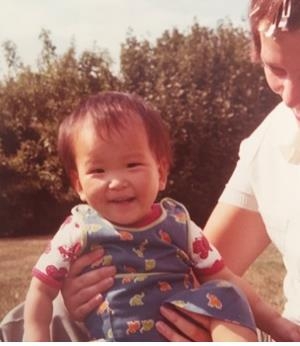 김광우 씨의 입양 직후 모습