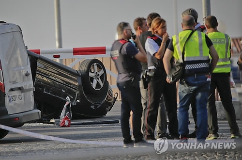 스페인 차량돌진 테러에 이용된 아우디 승용차