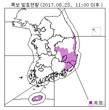 특보 발효현황