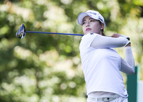 김혜선의 드라이브샷 모습.(KLPGA 제공)