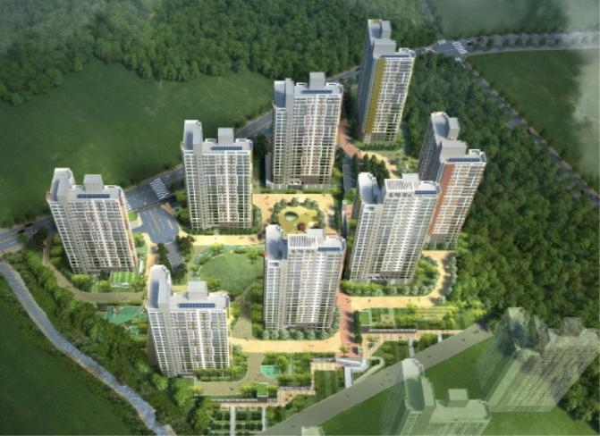 부산 '일광신도시 한신더휴' B9블록 조감도