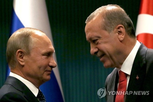 푸틴 러시아대통령(좌)과 에르도안 터키 대통령[AP=연합뉴스자료사진]