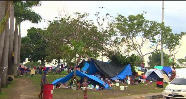 브라질에서 노숙생활을 하는 베네수엘라인들
