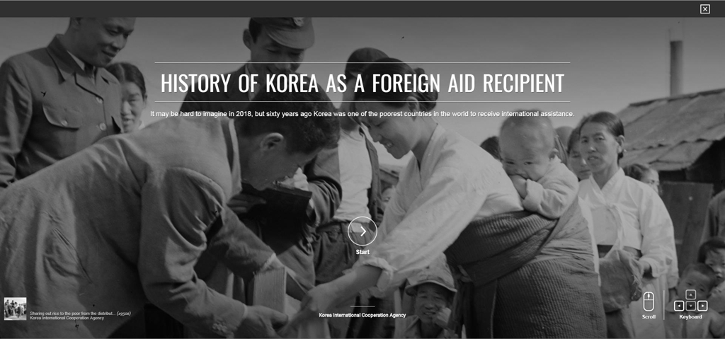 한국의 개발협력 역사를 확인할 수 있는 '구글 아트 앤 컬처' 