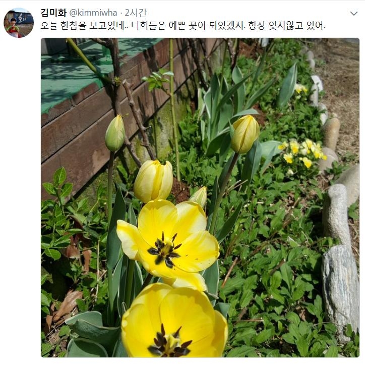 김미화 '항상 잊지 않고 있어요' 