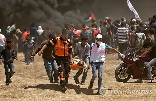 팔레스타인 가자지구서 이스라엘군 발포로 수십명 사망