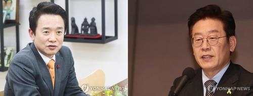 자유한국당 남경필 경기도지사 후보와 더불어민주당 이재명 후보