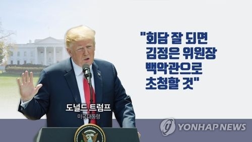 트럼프 "회담 잘 되면 김정은 위원장 백악관으로 초청할 것"(CG)