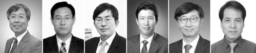 유룡·선양국·윤주영·조재필·박남규·석상일 교수(왼쪽부터)