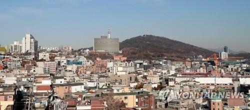 고가주택이 밀집된 서울 용산구 한남동 일대