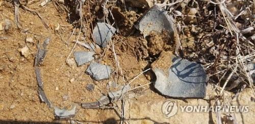 구미시 무을면의 파손된 토기