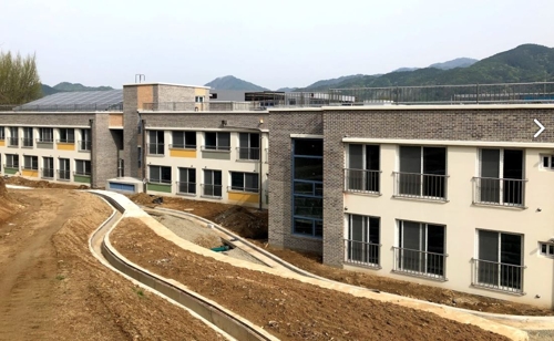 노천초등학교 공사 모습