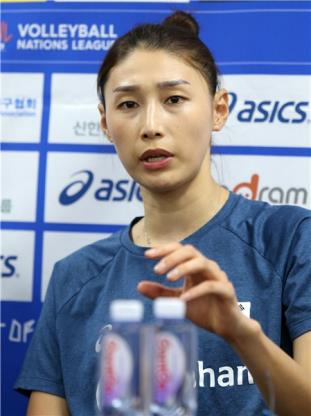 한국 여자배구 대표팀의 에이스 김연경