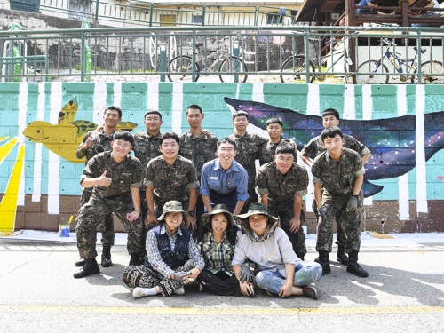 목포 구도심 벽화 그리기