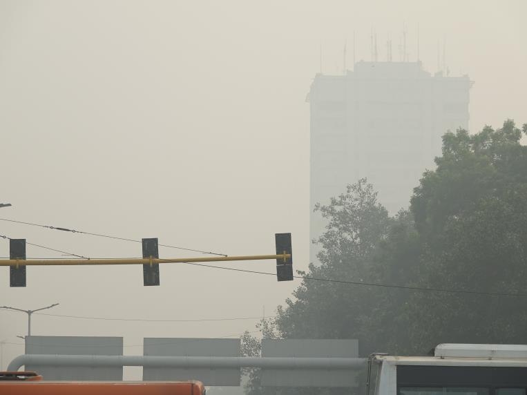 대기오염이 심각한 인도 뉴델리 시내 