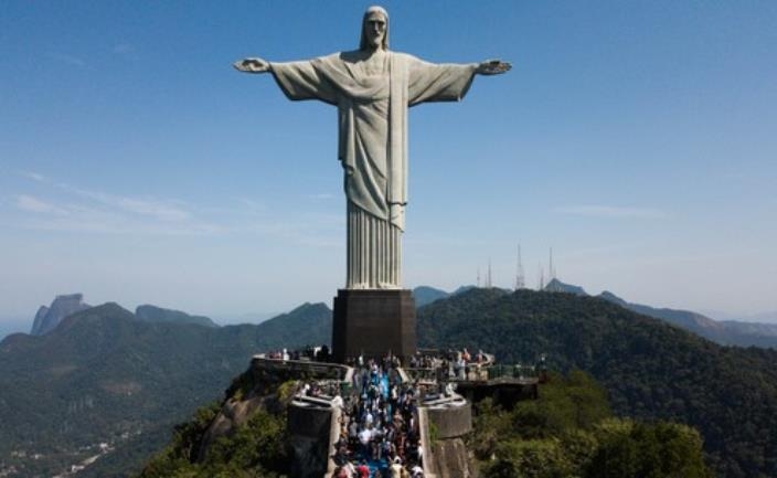 브라질 리우 거대 예수상 개장