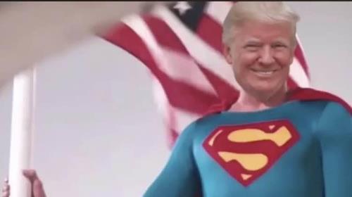 도널드 트럼프 미 대통령이 과거 리트윗한 동영상에 나오는 슈퍼맨 합성 장면