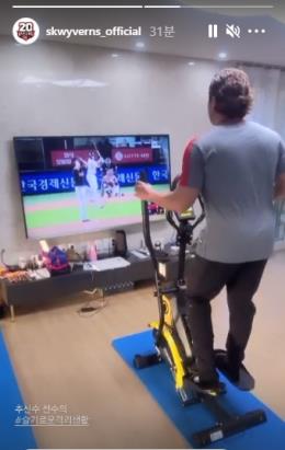 자가격리 중인 추신수