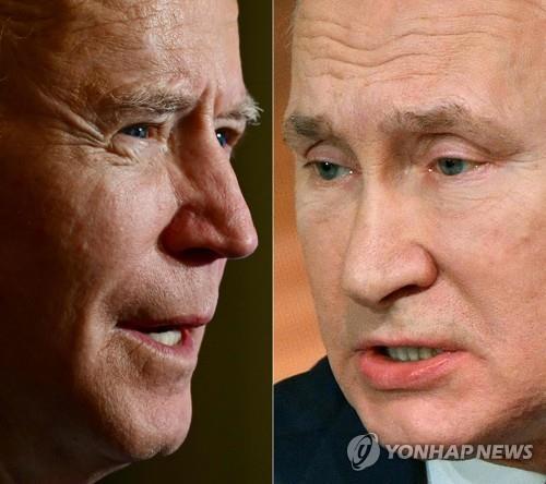 조 바이든 미국 대통령(왼쪽)과 블라디미르 푸틴 러시아 대통령 