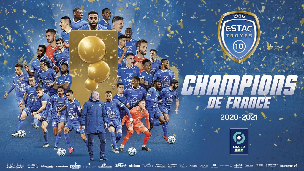 2020-2021시즌 프랑스 프로축구 2부리그 우승을 확정한 트루아
