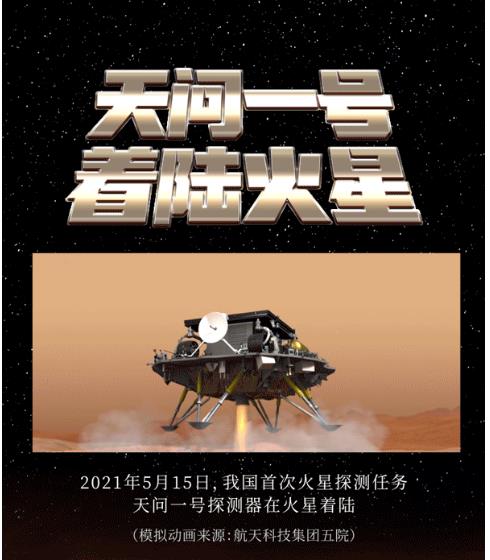 중국 탐사선 화성착륙 성공