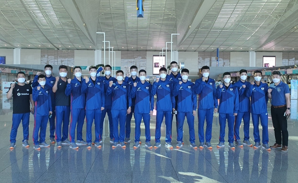 국군체육부대 배구팀, 아시아선수권 출전 위해 일본 출국