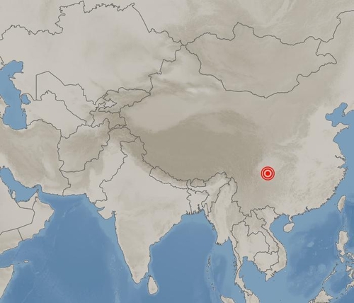 16일 중국 쓰촨성 루저우 지진 발생 지역